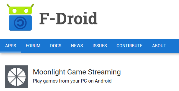 Moonlight in F-Droid