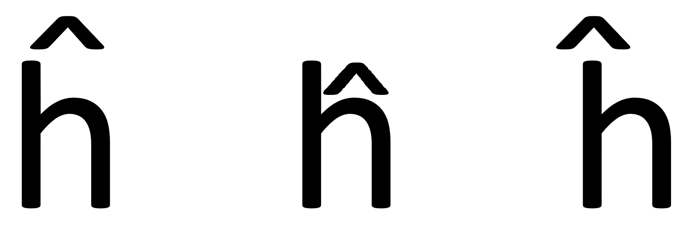 Image of various ĥ-conventions